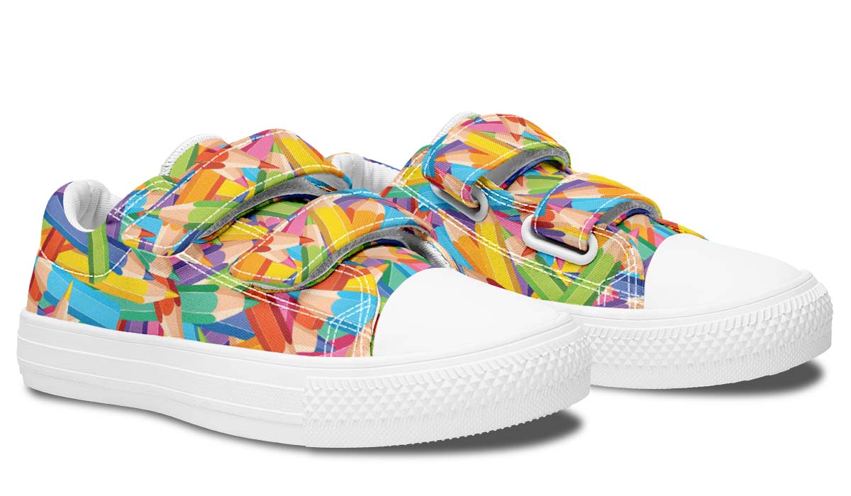 Colorful Pencils Kids Lowtops