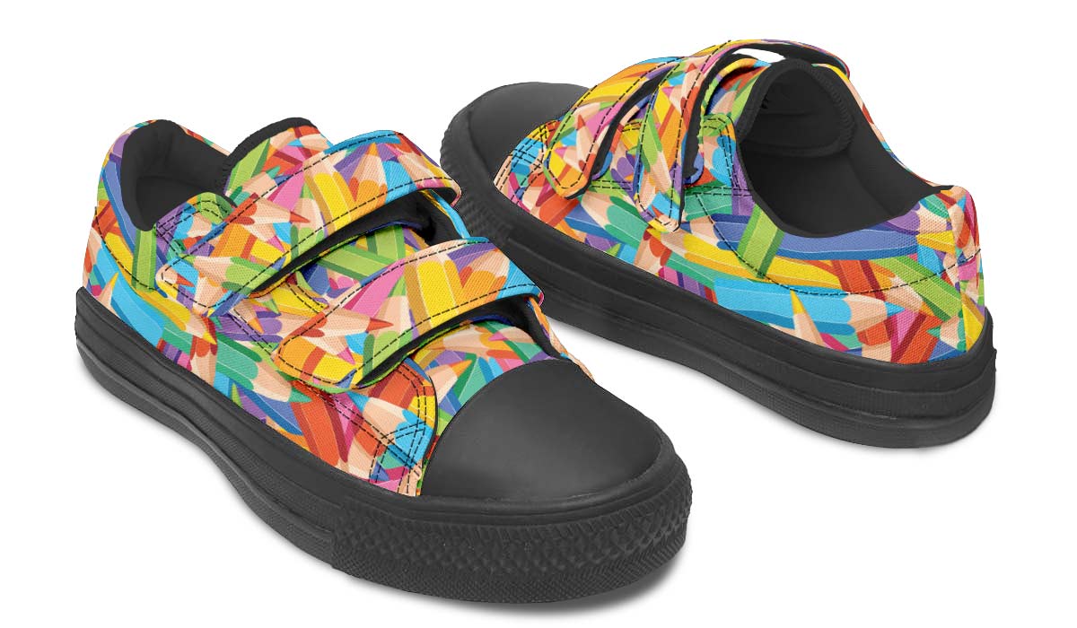 Colorful Pencils Kids Lowtops