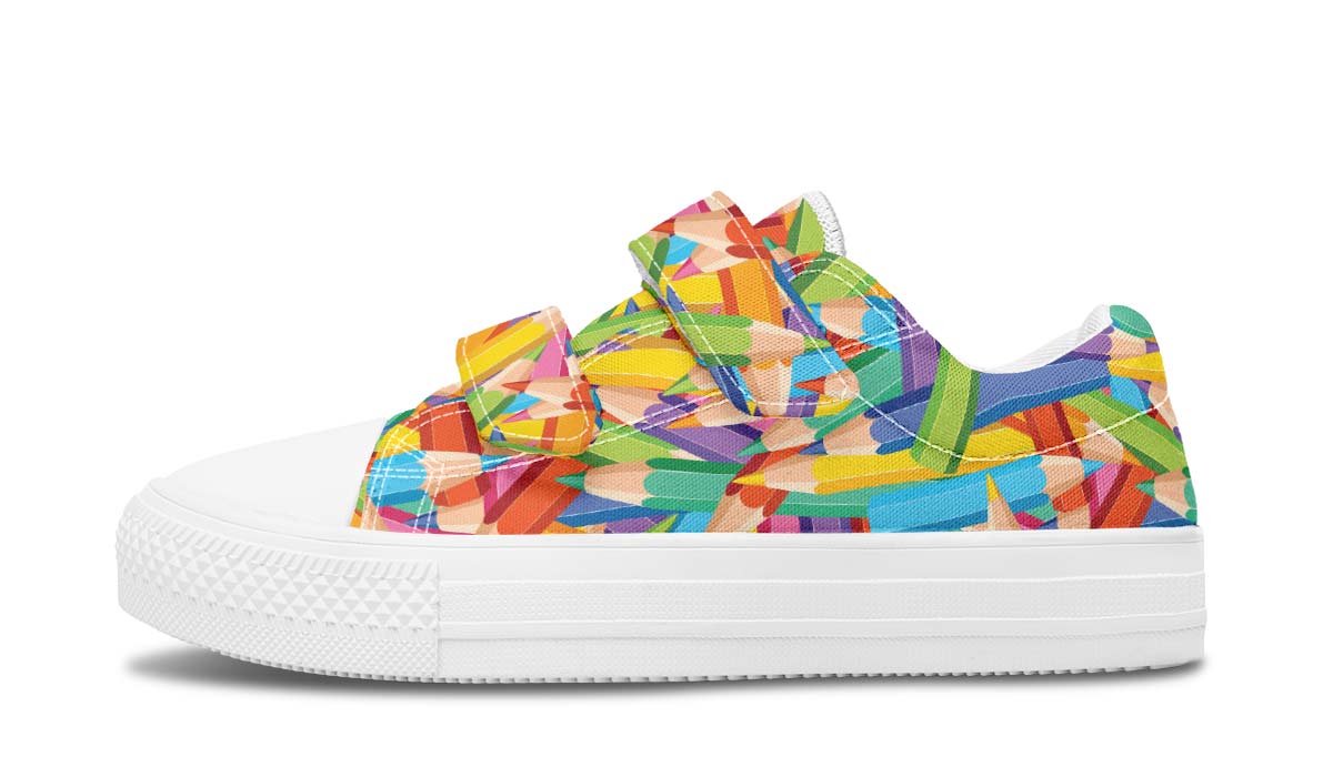 Colorful Pencils Kids Lowtops