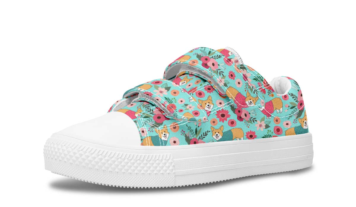 Corgi Flower Kids Lowtops