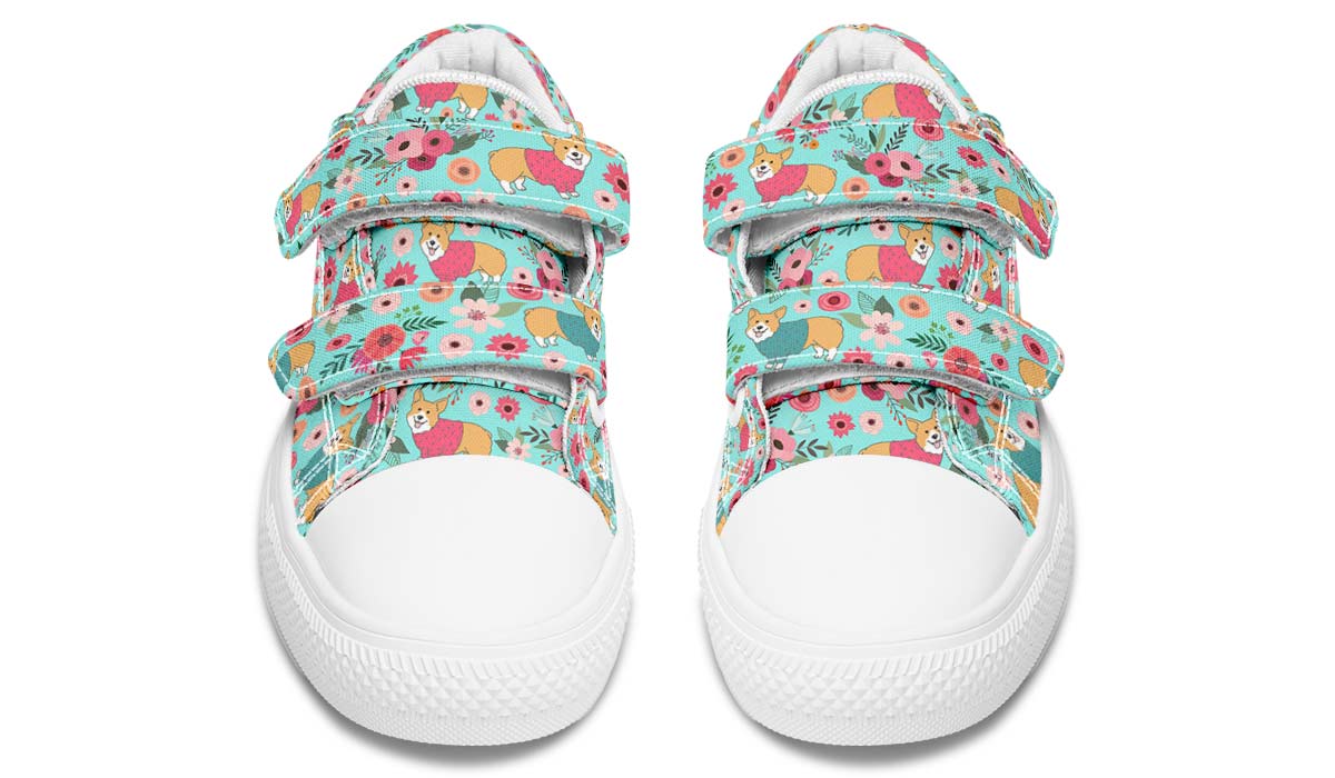Corgi Flower Kids Lowtops