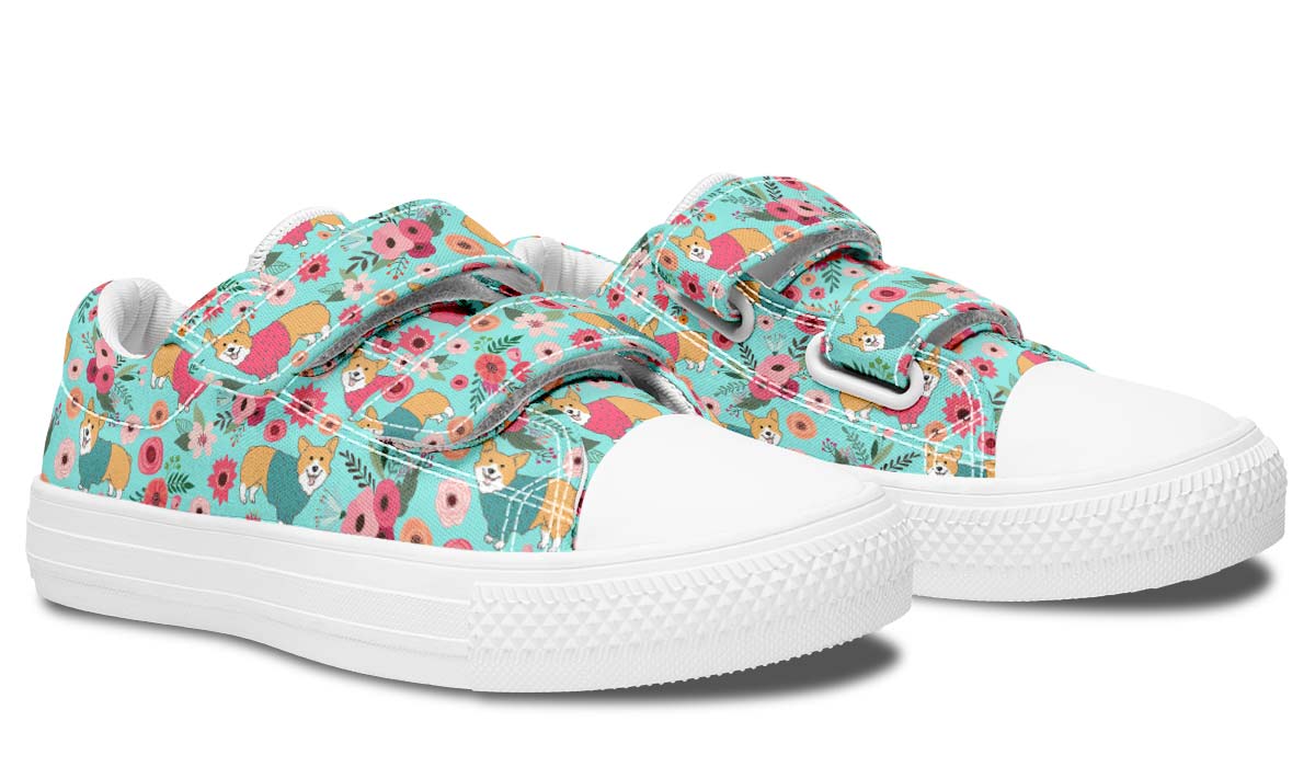 Corgi Flower Kids Lowtops