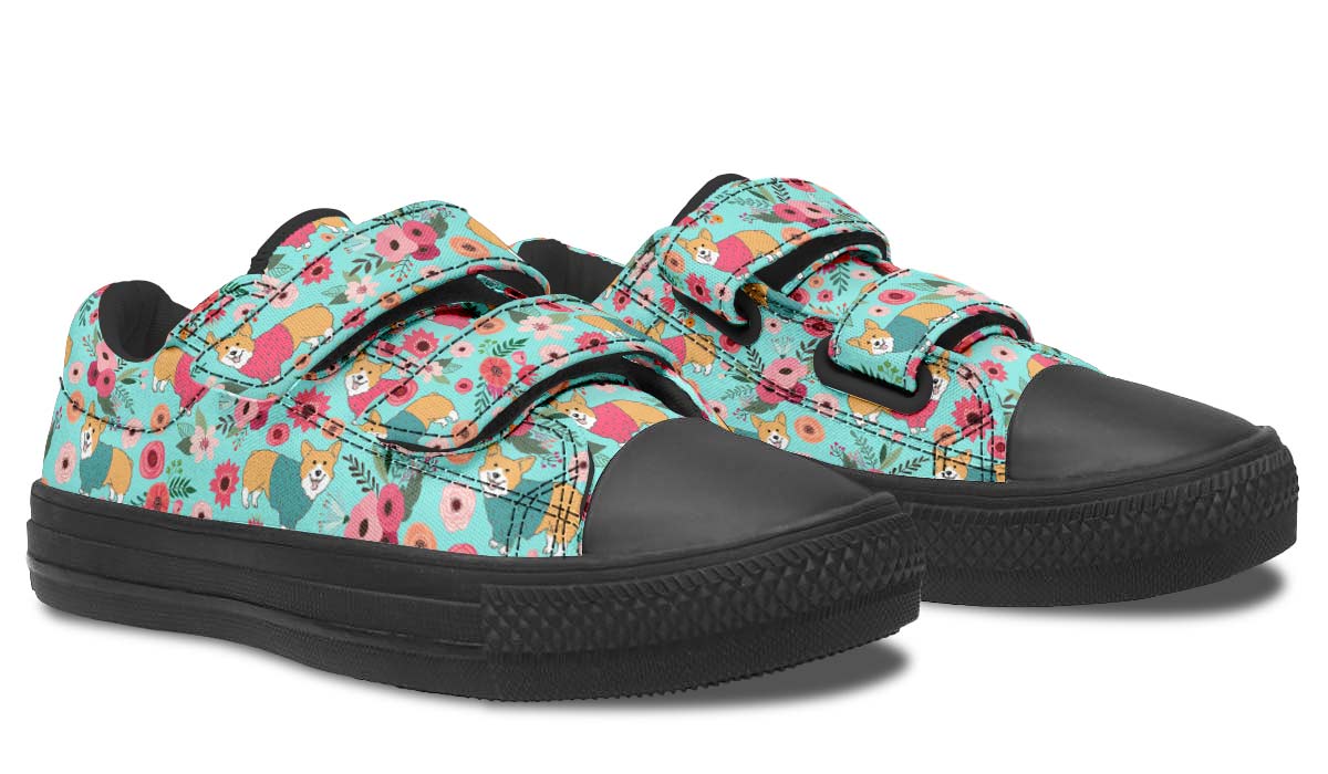 Corgi Flower Kids Lowtops