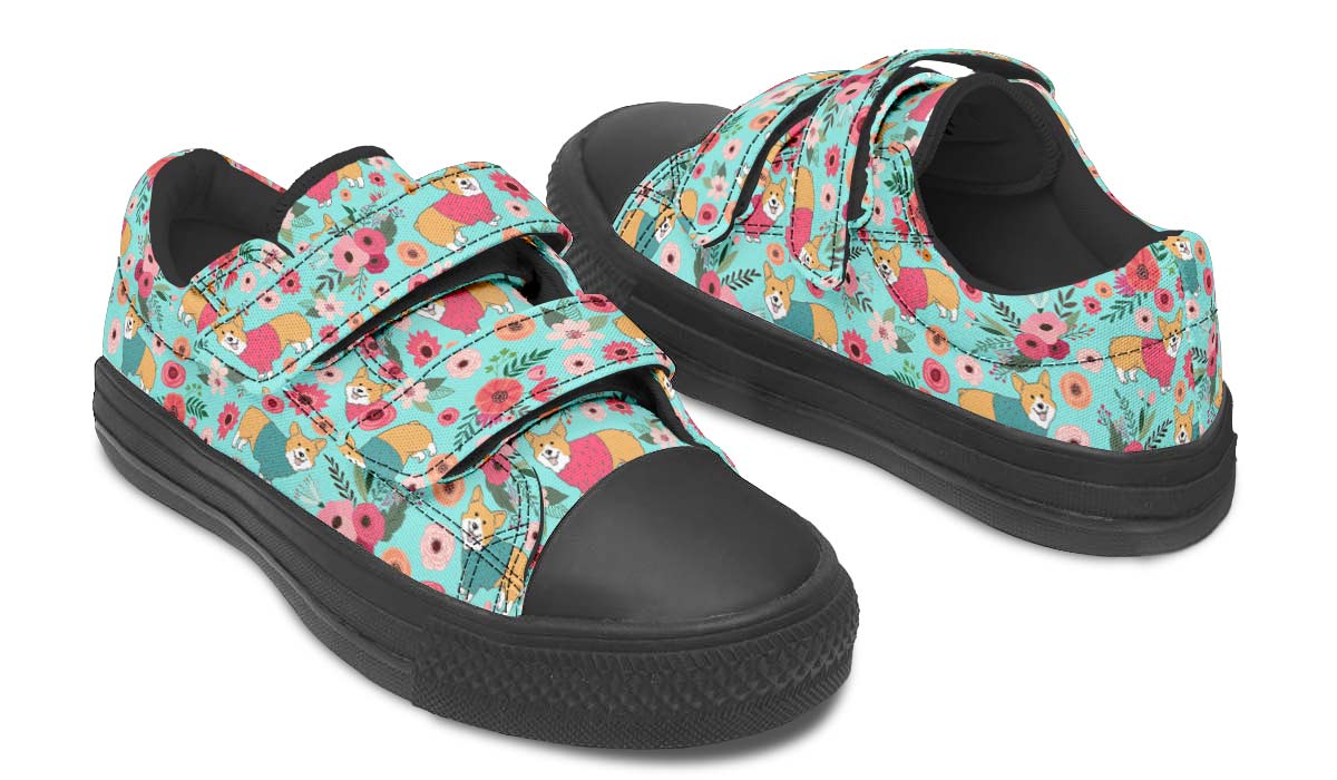 Corgi Flower Kids Lowtops