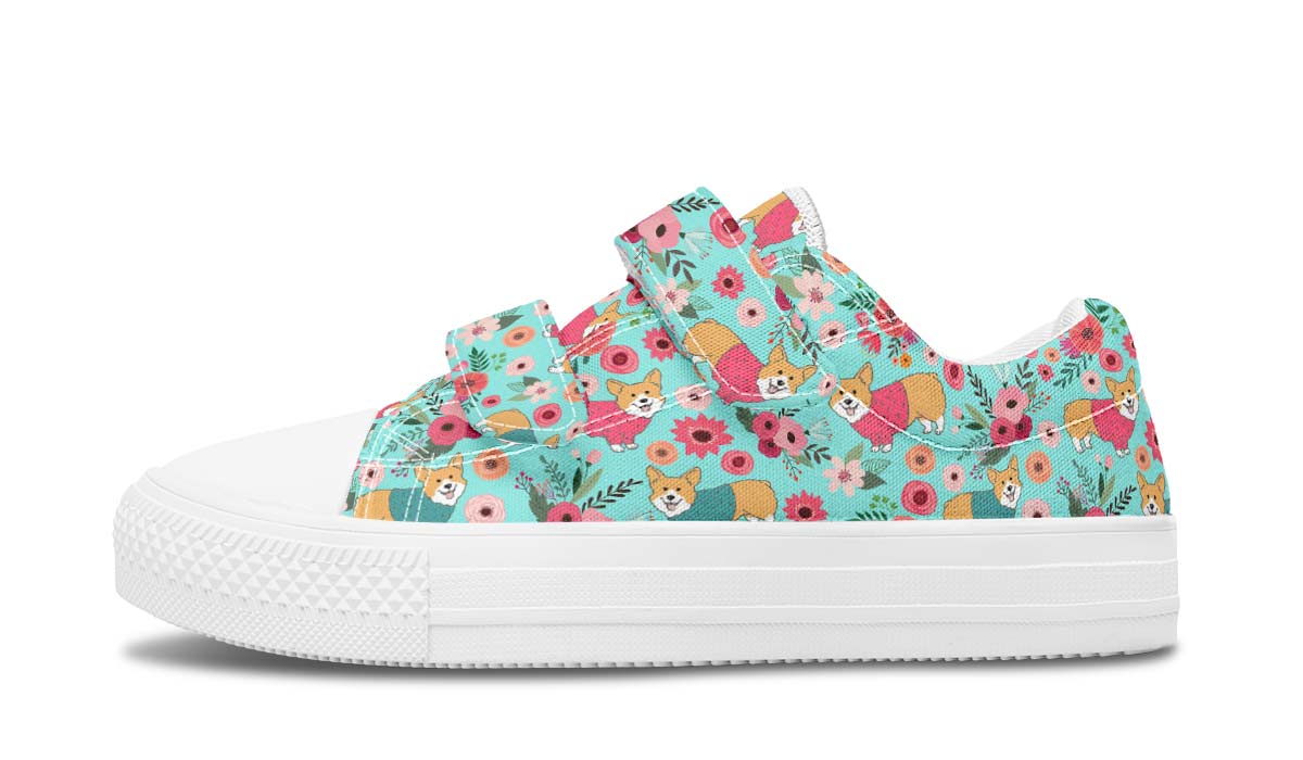 Corgi Flower Kids Lowtops