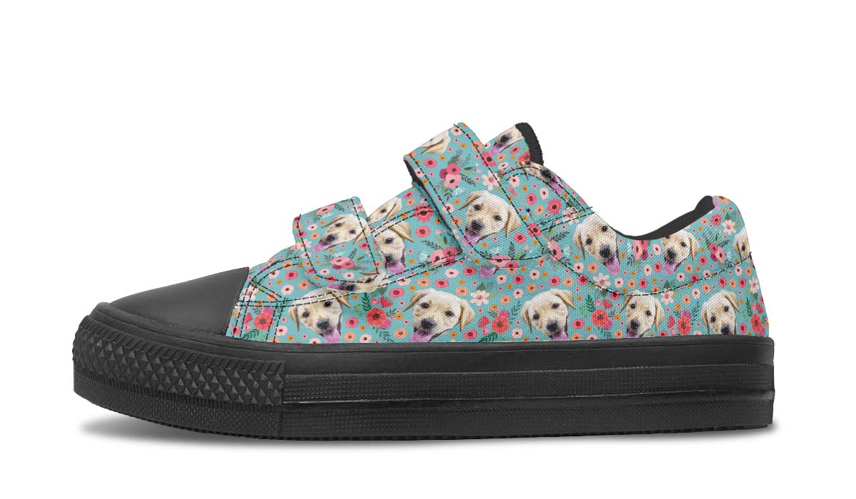 Custom Dog Blue Kids Lowtops