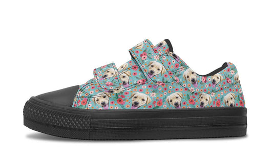 Custom Dog Blue Kids Lowtops