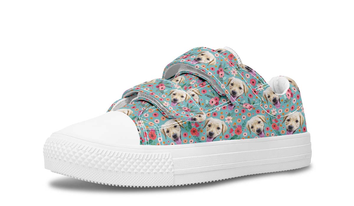 Custom Dog Blue Kids Lowtops