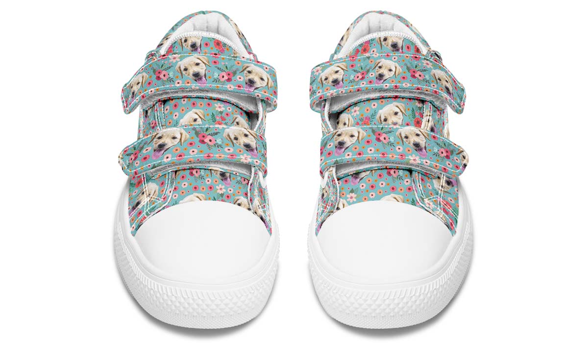 Custom Dog Blue Kids Lowtops