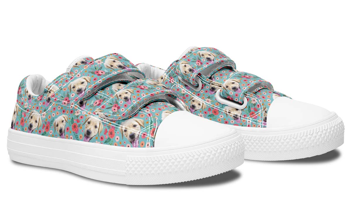 Custom Dog Blue Kids Lowtops