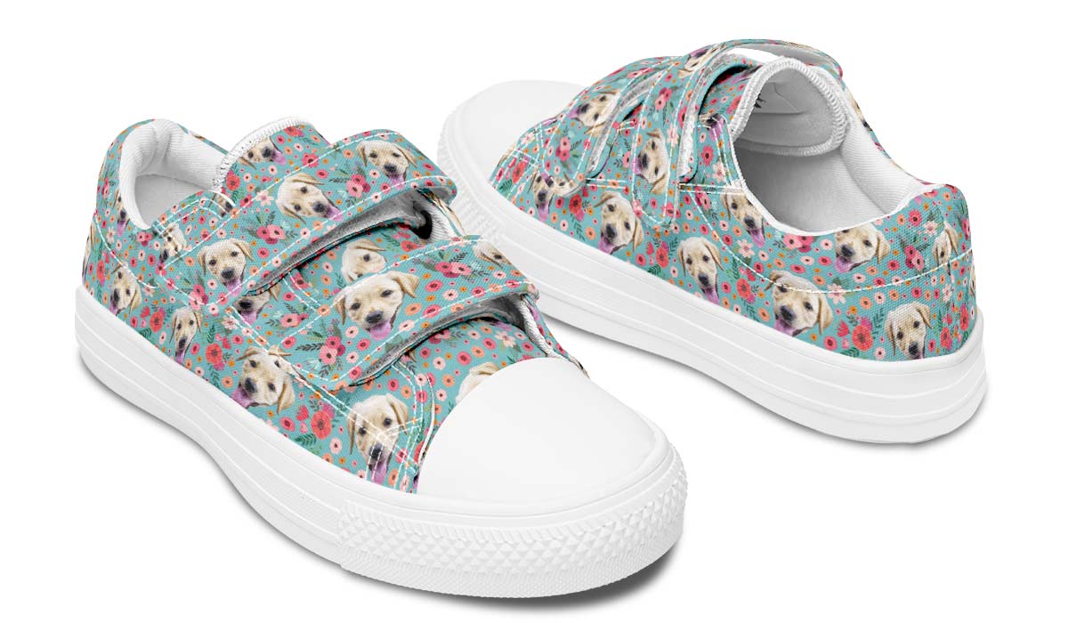 Custom Dog Blue Kids Lowtops
