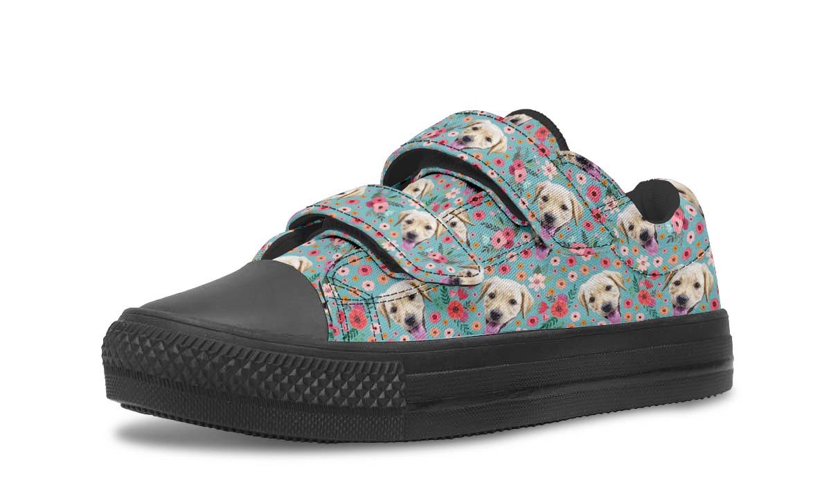 Custom Dog Blue Kids Lowtops