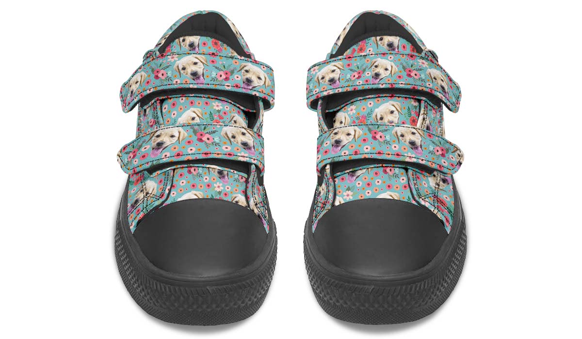 Custom Dog Blue Kids Lowtops