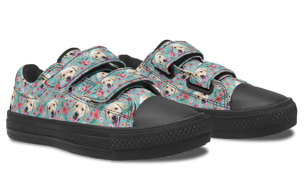 Custom Dog Blue Kids Lowtops