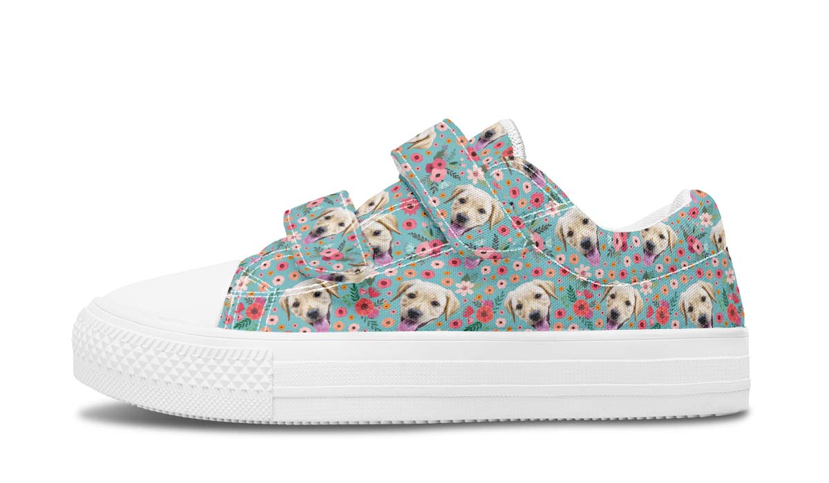 Custom Dog Blue Kids Lowtops