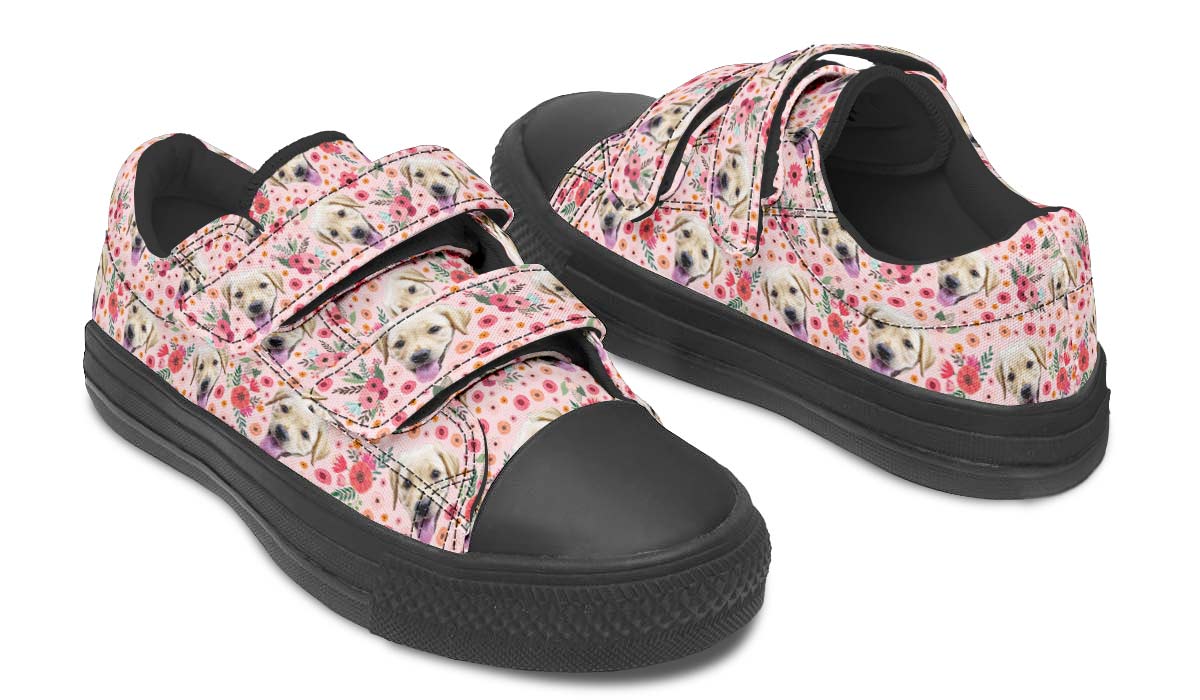 Custom Dog Pink Kids Lowtops