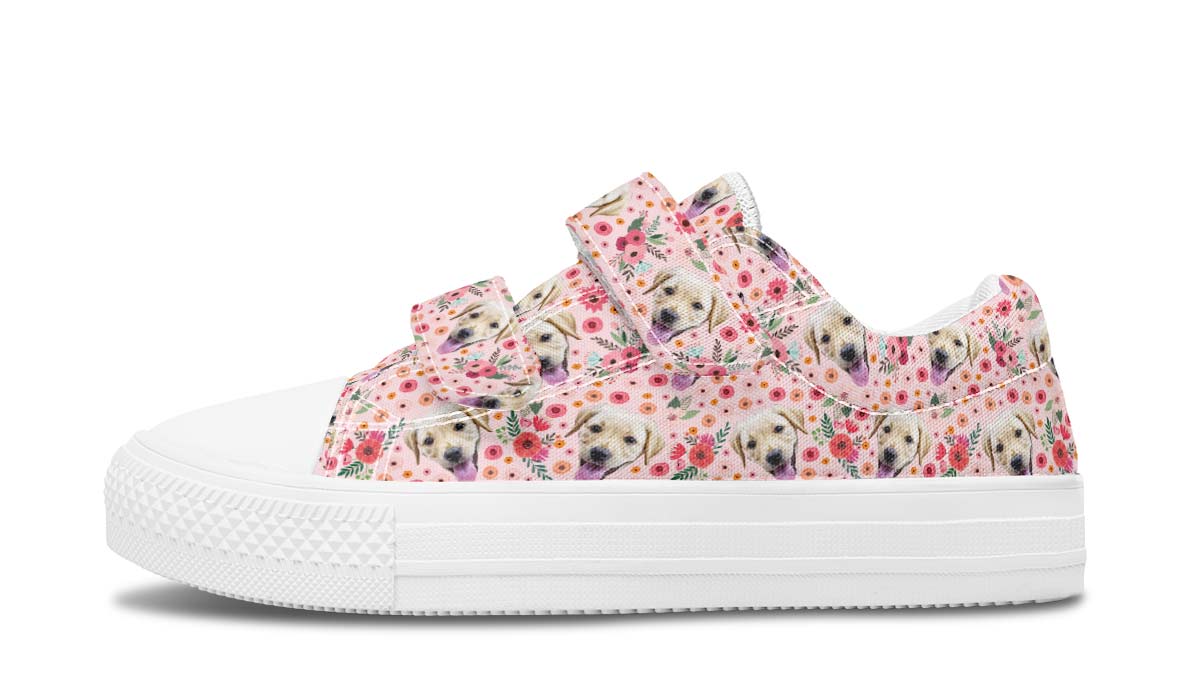 Custom Dog Pink Kids Lowtops