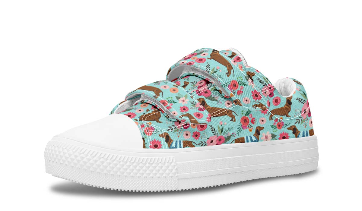 Dachshund Flower Kids Lowtops