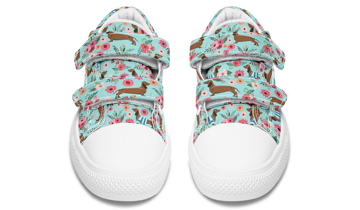 Dachshund Flower Kids Lowtops