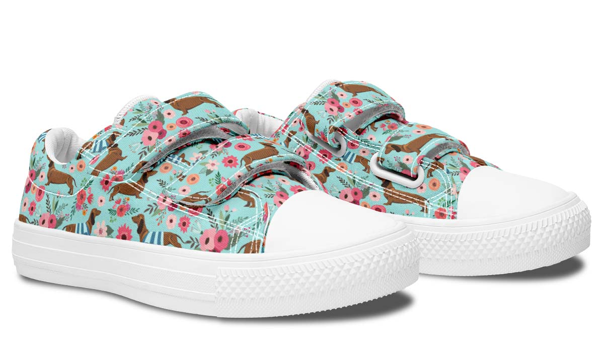 Dachshund Flower Kids Lowtops