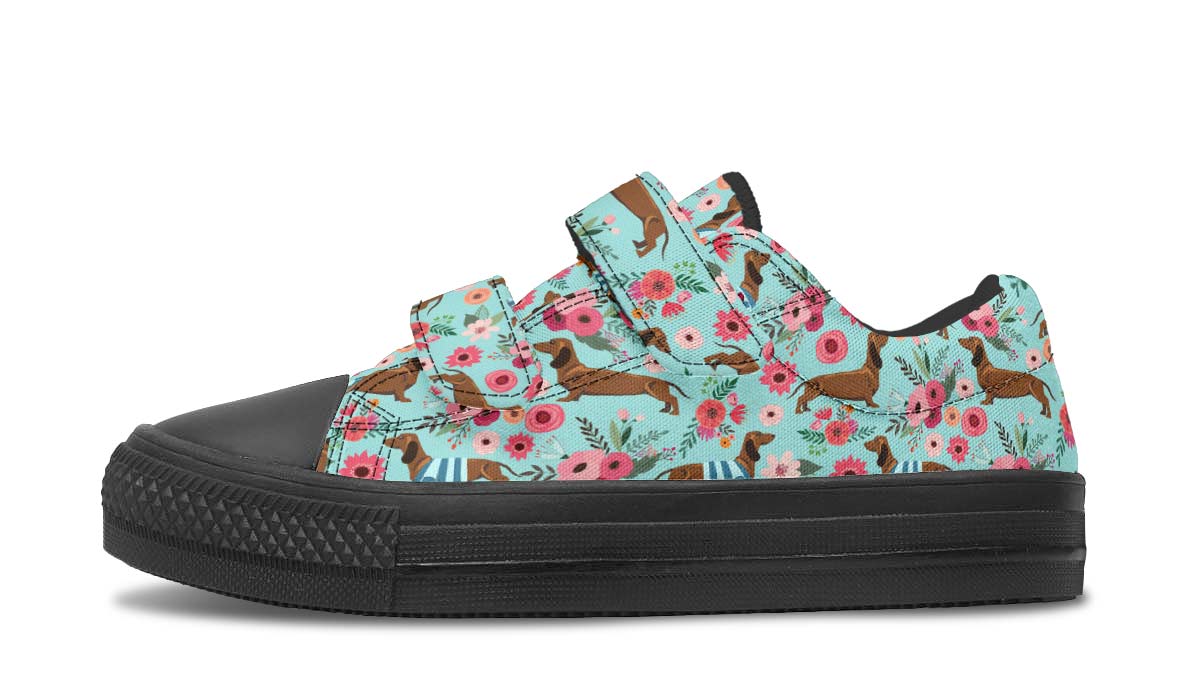 Dachshund Flower Kids Lowtops