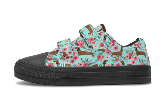 Dachshund Flower Kids Lowtops