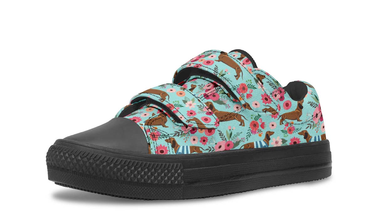 Dachshund Flower Kids Lowtops