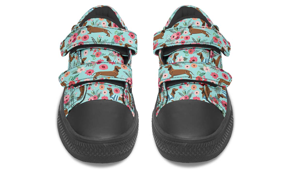 Dachshund Flower Kids Lowtops