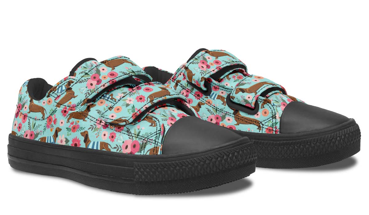 Dachshund Flower Kids Lowtops