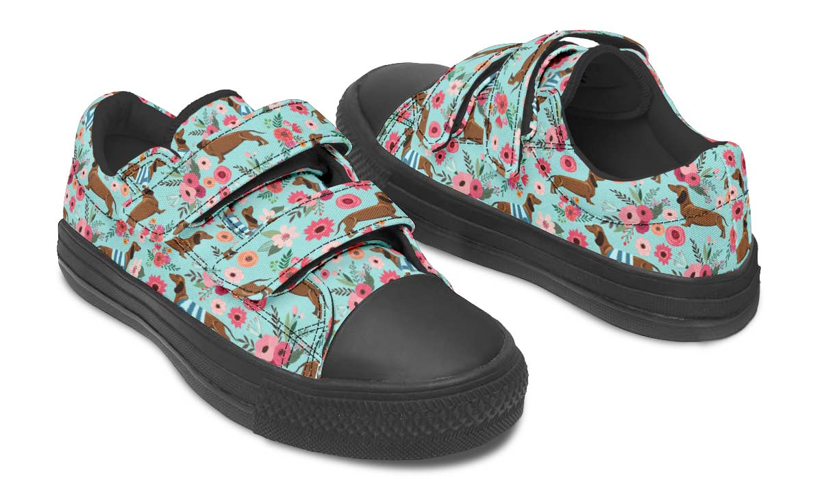 Dachshund Flower Kids Lowtops