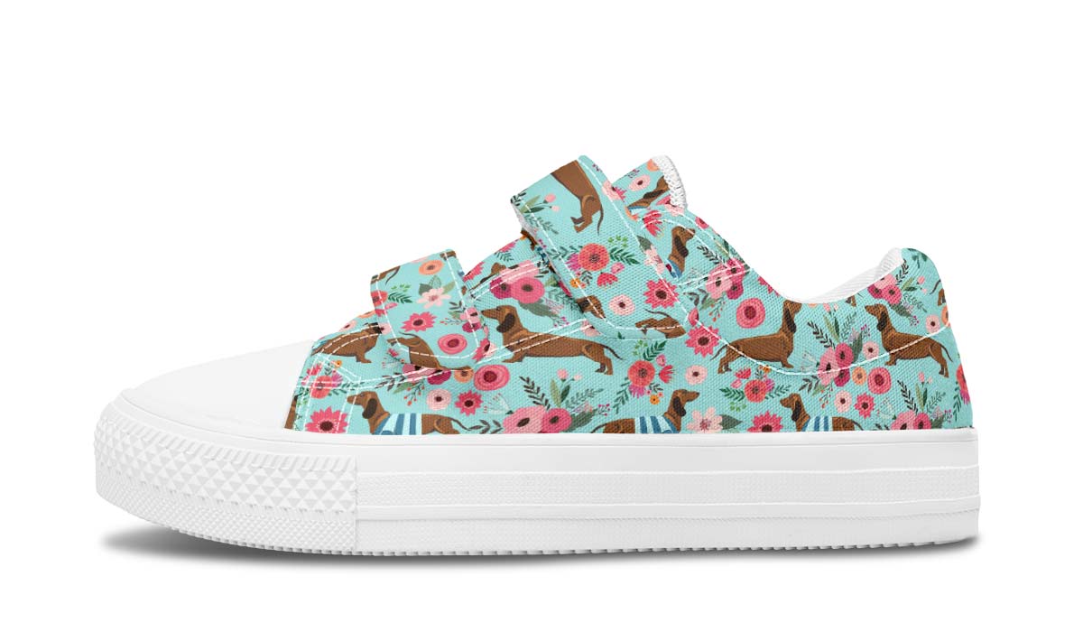 Dachshund Flower Kids Lowtops