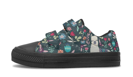Floral Llama Kids Lowtops