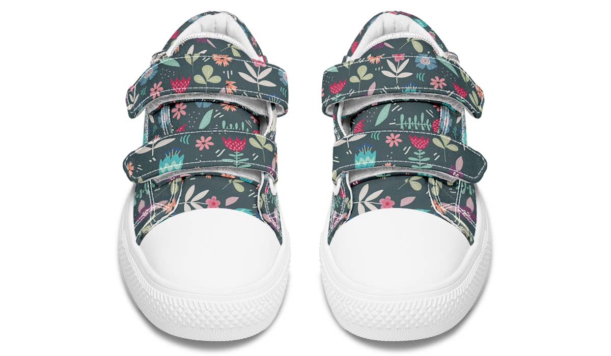 Floral Llama Kids Lowtops