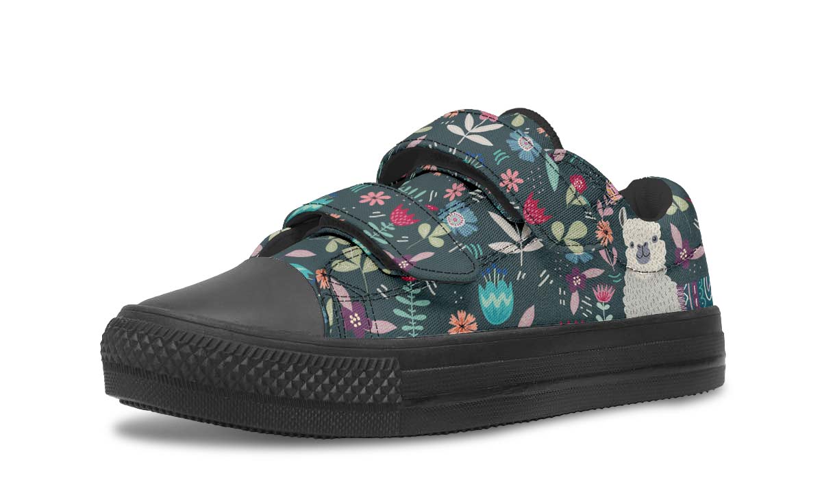 Floral Llama Kids Lowtops
