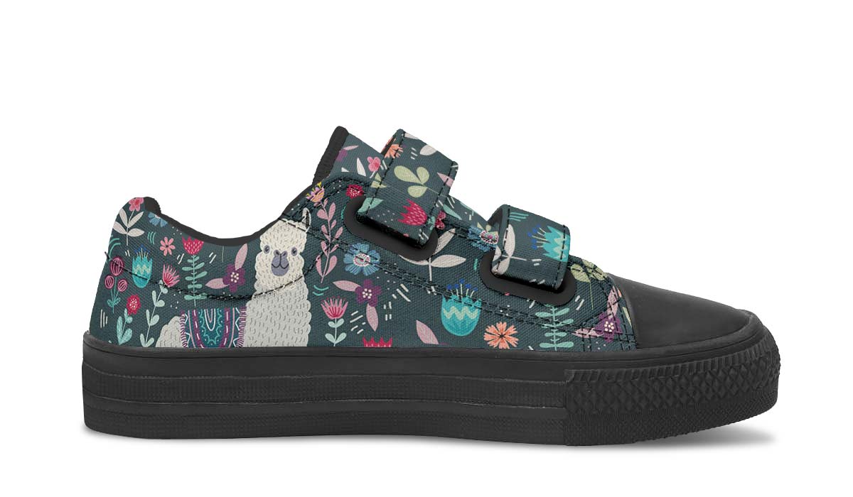 Floral Llama Kids Lowtops