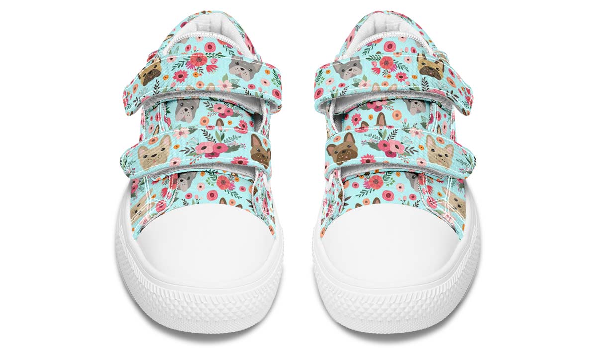 French Bulldog Flower Kids Lowtops