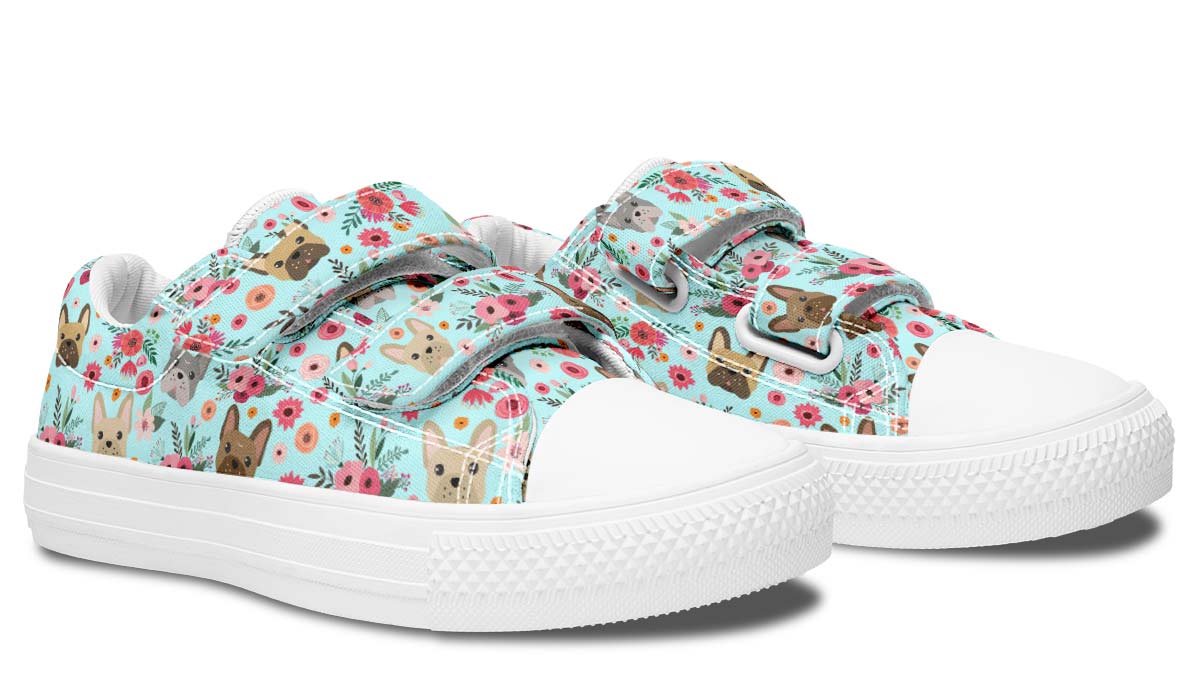 French Bulldog Flower Kids Lowtops