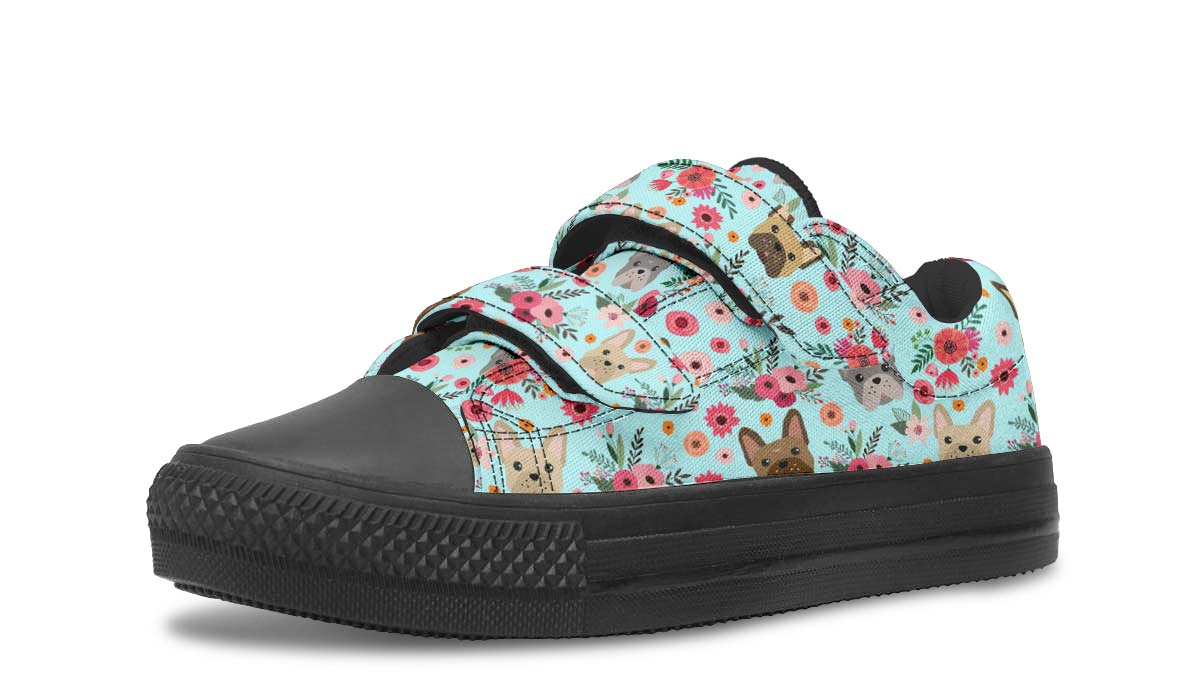 French Bulldog Flower Kids Lowtops