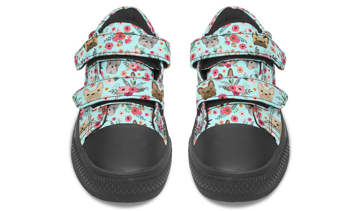 French Bulldog Flower Kids Lowtops