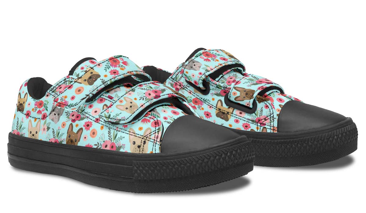 French Bulldog Flower Kids Lowtops