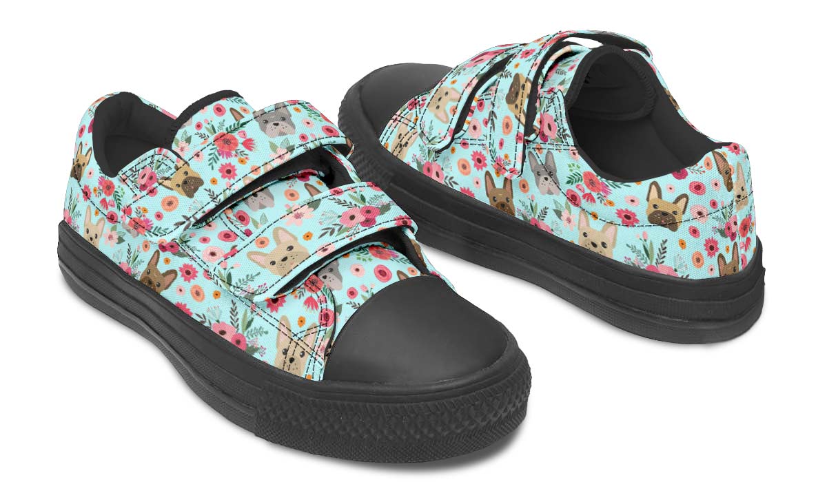 French Bulldog Flower Kids Lowtops