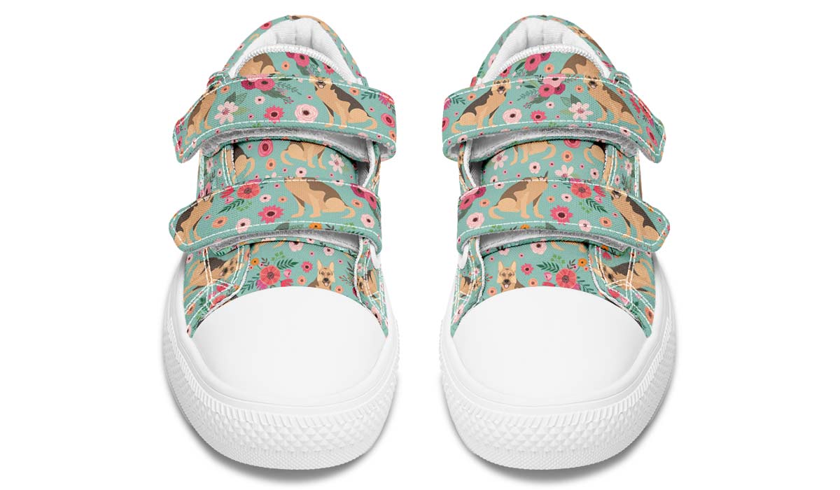German Shepherd Flower Kids Lowtops