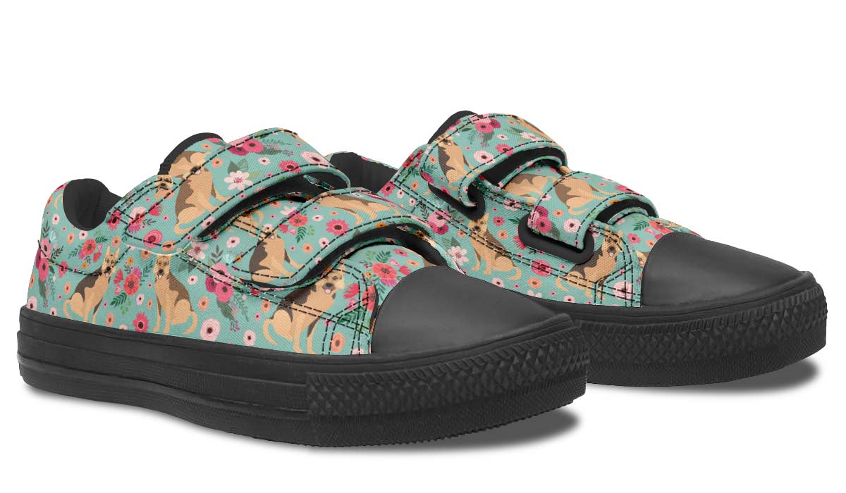 German Shepherd Flower Kids Lowtops