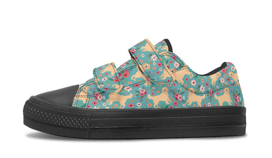 Golden Retriever Flower Kids Lowtops