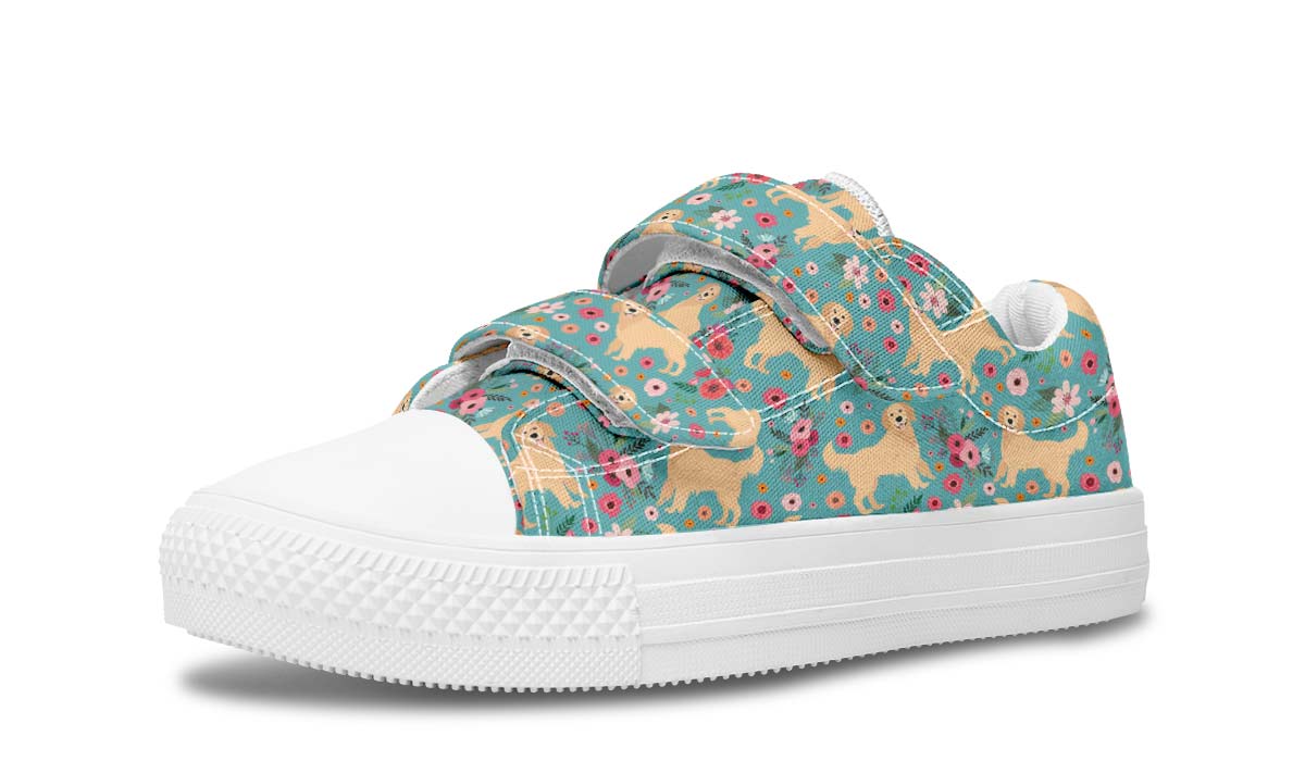 Golden Retriever Flower Kids Lowtops