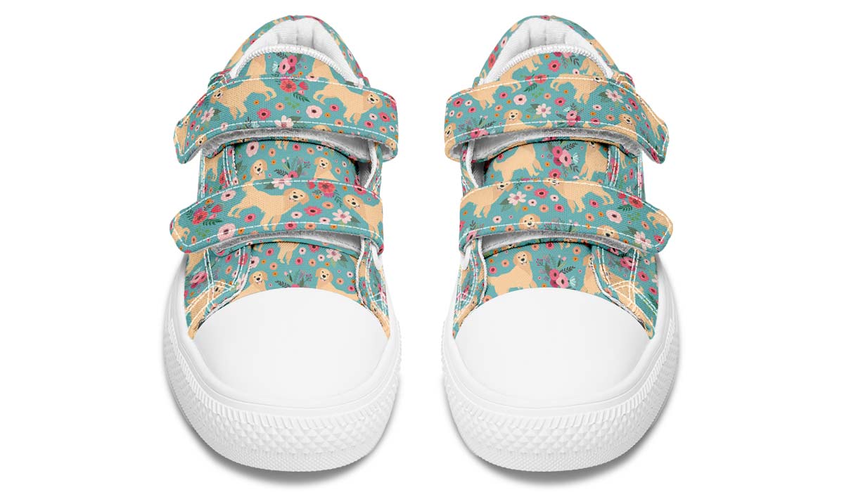 Golden Retriever Flower Kids Lowtops