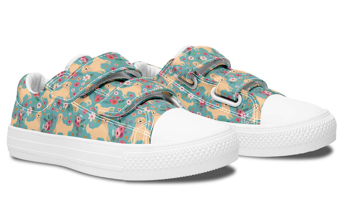Golden Retriever Flower Kids Lowtops