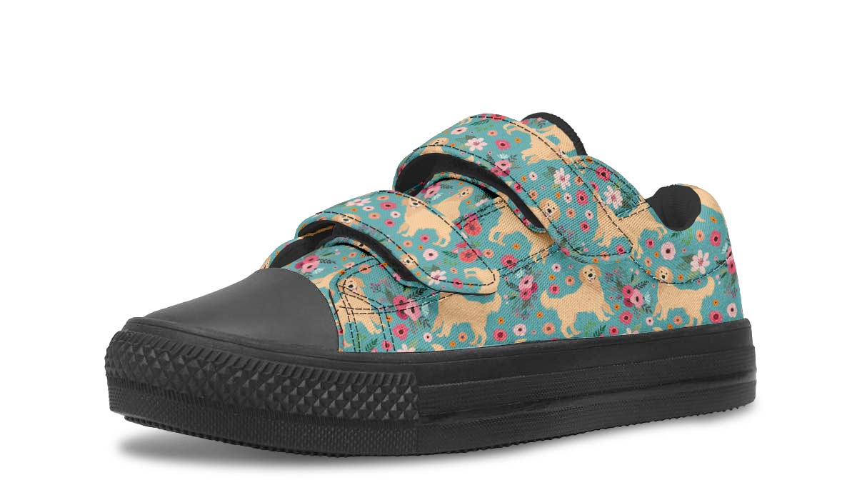 Golden Retriever Flower Kids Lowtops