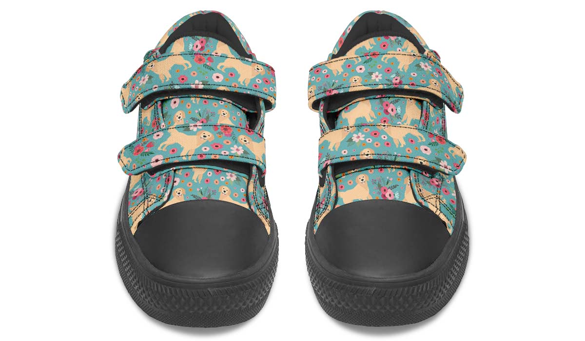 Golden Retriever Flower Kids Lowtops