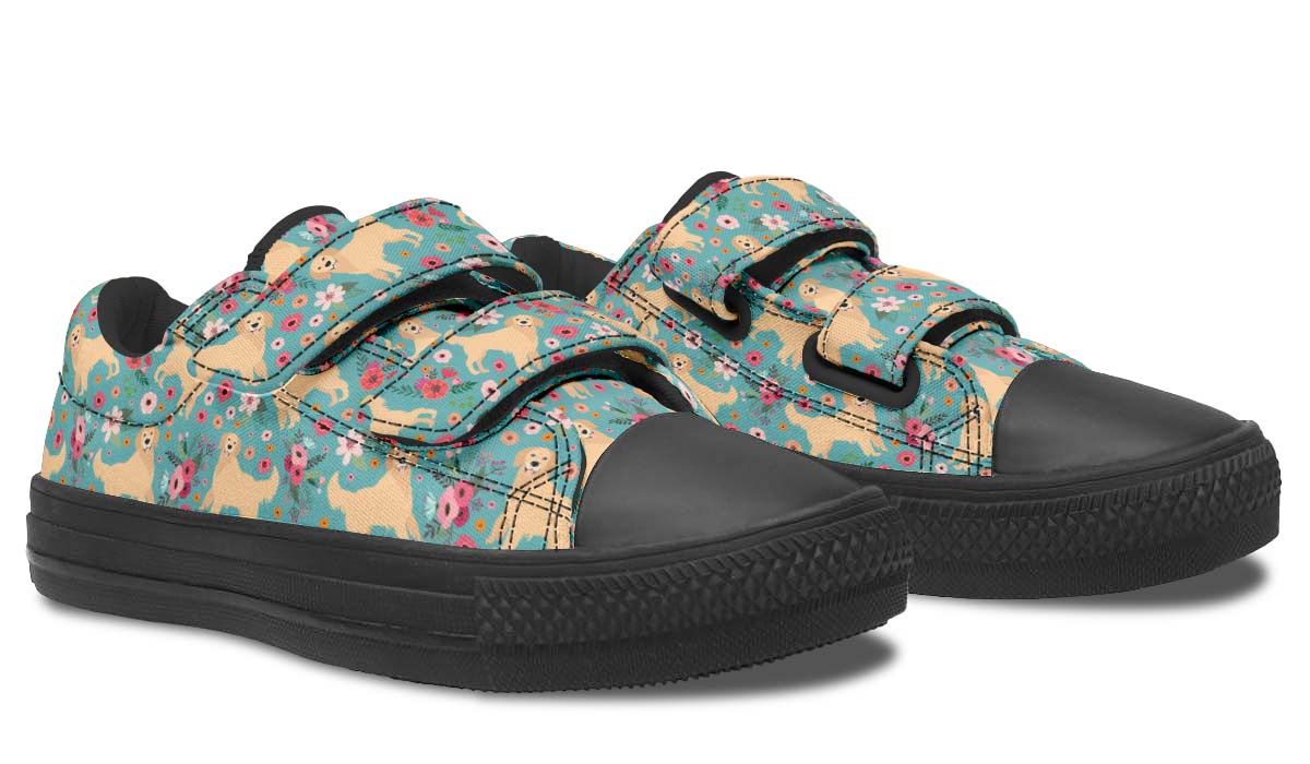 Golden Retriever Flower Kids Lowtops